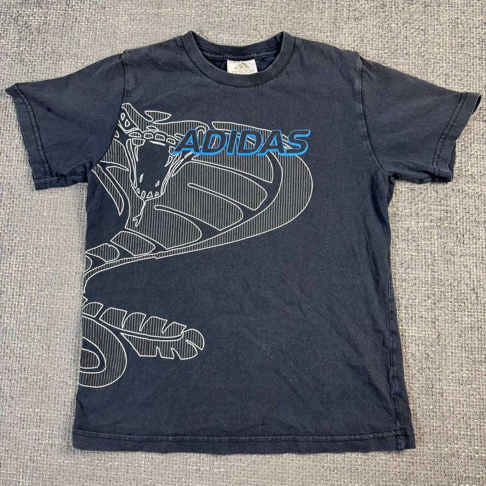 Adidas Cobra Snake Graphic Tee Mens Medium Black Short Sleeve Y2K Canada
